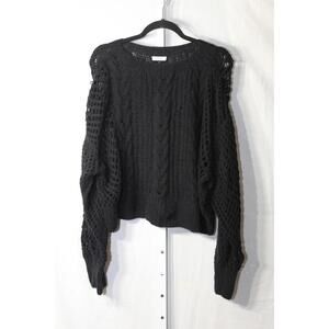Ryan Roche Black oben knit Sweater sz. S